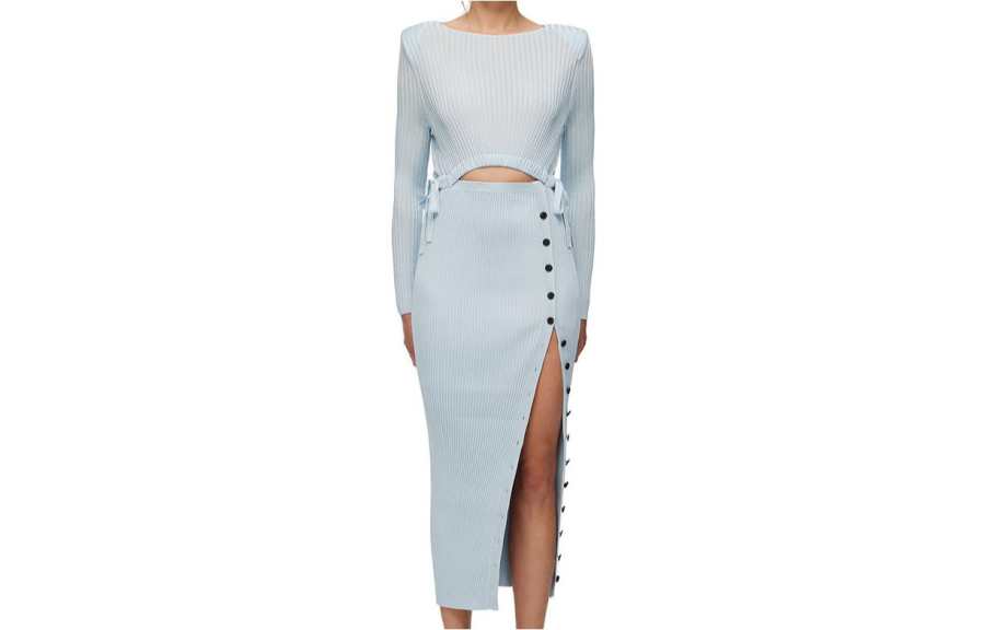 Self-portrait Self portrait Long Sleeved Dress Women's Blue