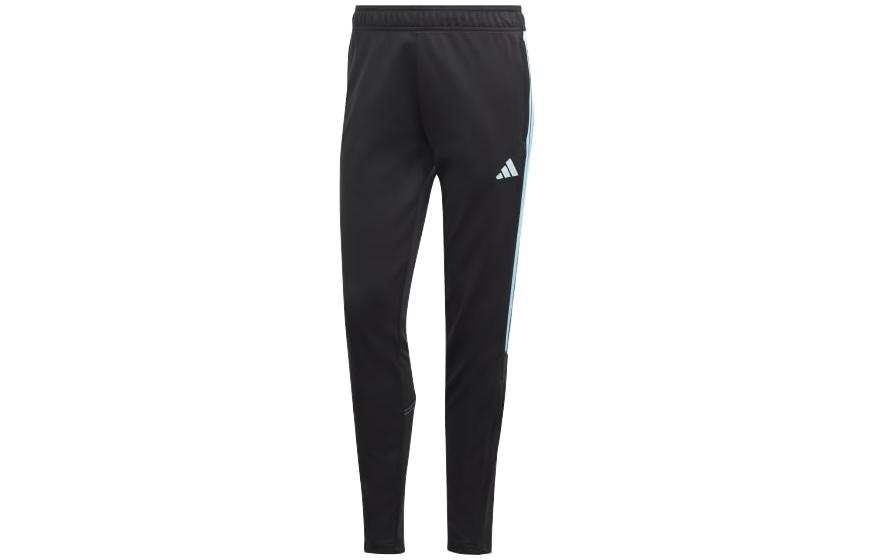 Adidas Adidas Knitted Sweatpants Women's Black/Paradise Blue Moderate Straight Fit Pants