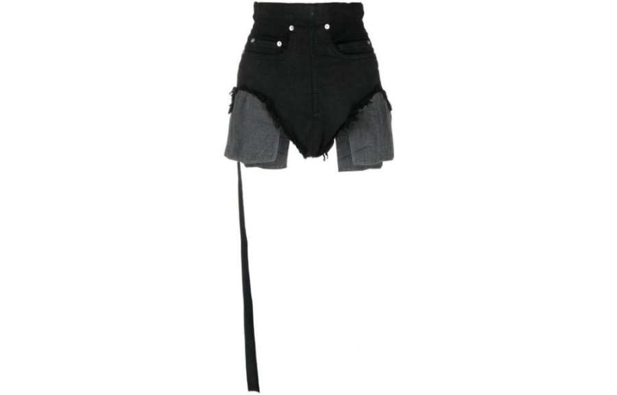 RICK OWENS Dirt Cutoffs Shorts 'Black Wax'