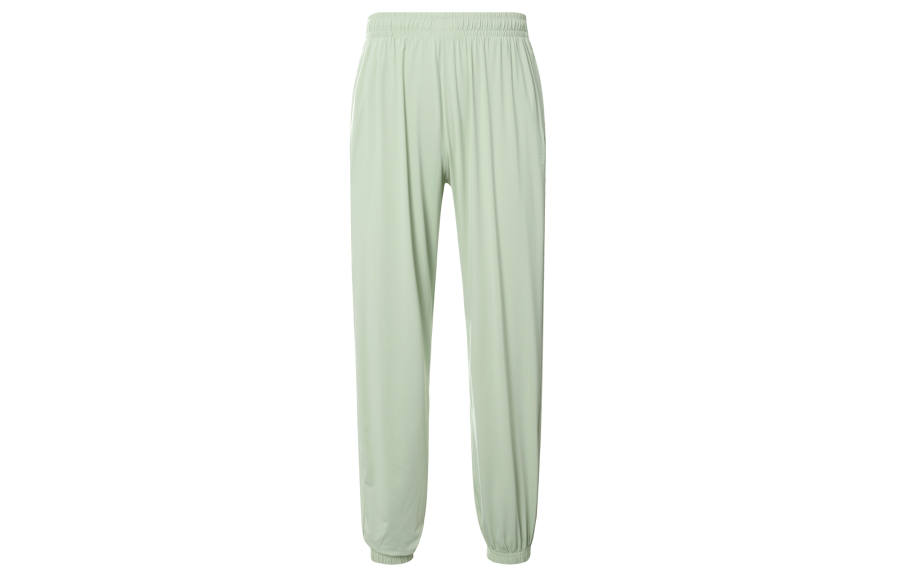 ANTA Knitted Sweatpants Women's Mugwort Green Moderate Cuffed Pants