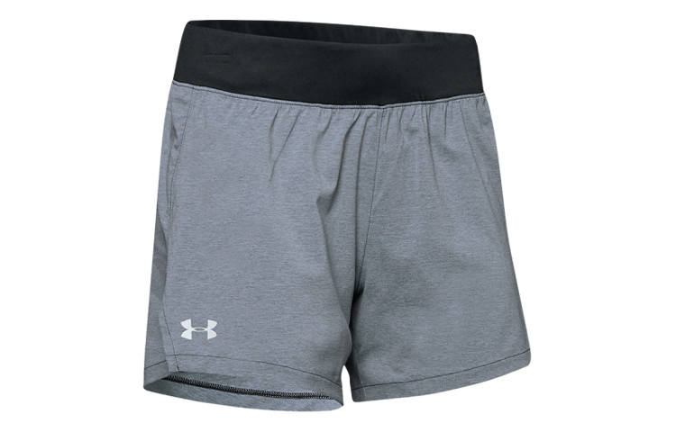 Under Armour Launch Casual Shorts Women's Heather Dark Gray Moderate