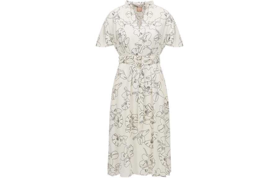 HUGO BOSS FW22 Short Sleeved Dress Women's White