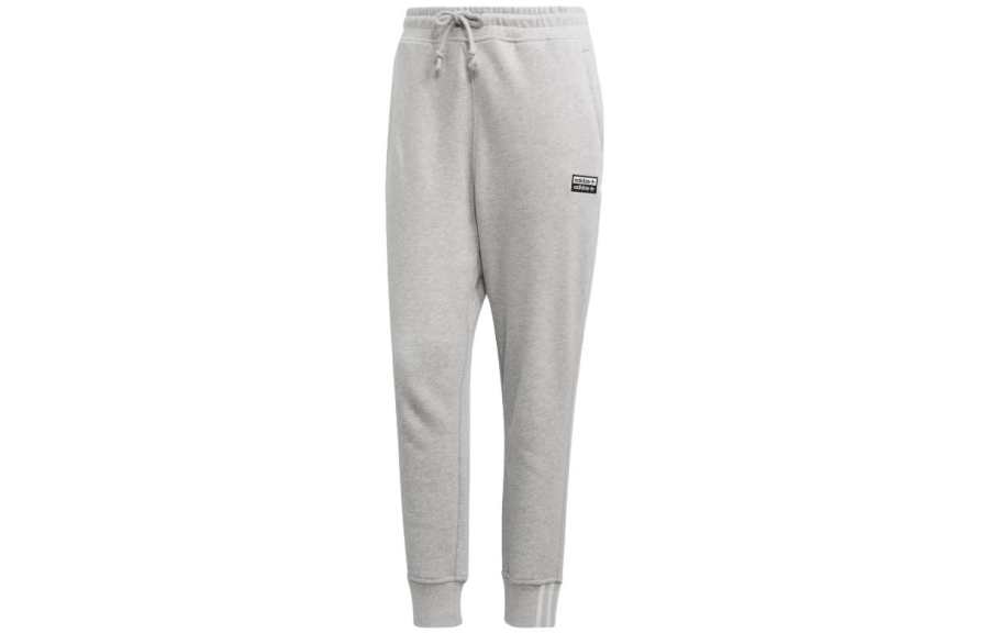 Adidas Originals Knitted Sweatpants Women's Gray Moderate Cuffed Pants