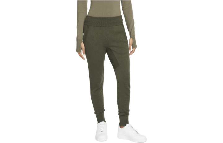 Nike Nike Knitted Sweatpants Women's Olive Green Moderate Cuffed Pants