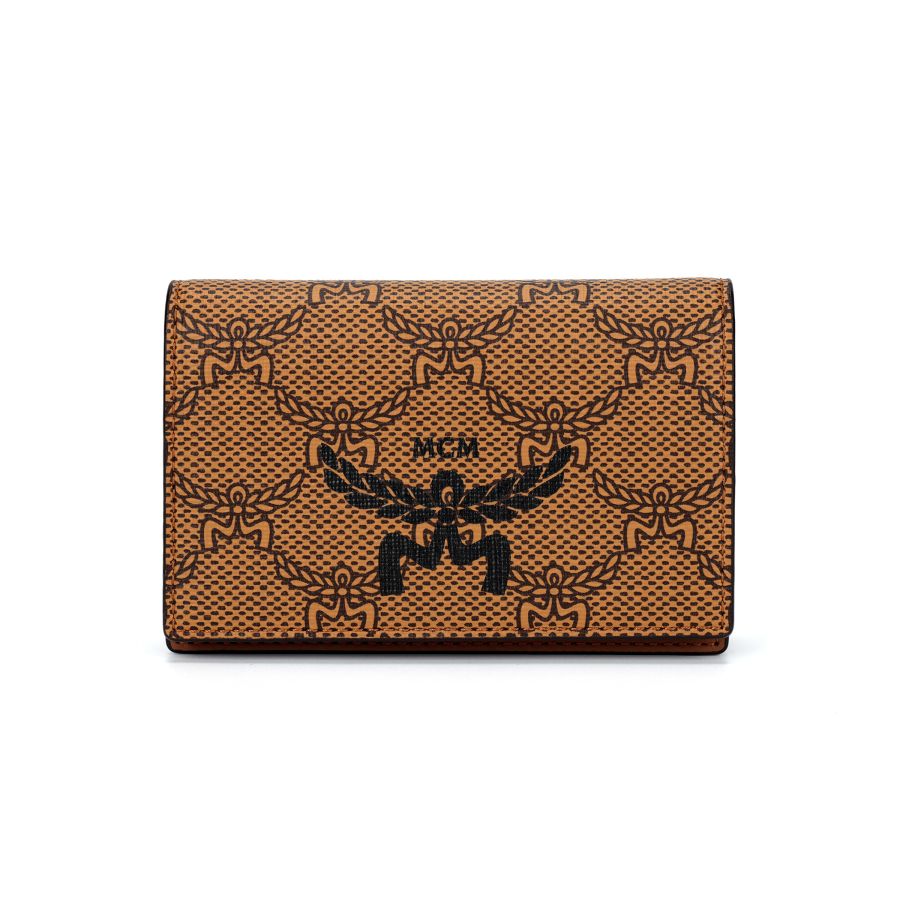 MCM MCM Leather Wallet Unisex Brown Cognac