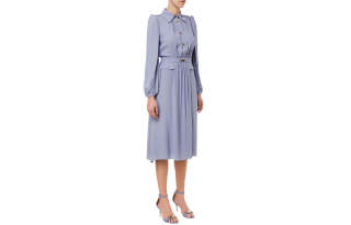 Elisabetta Franchi SS22 Long Sleeved Dress Women's Blue