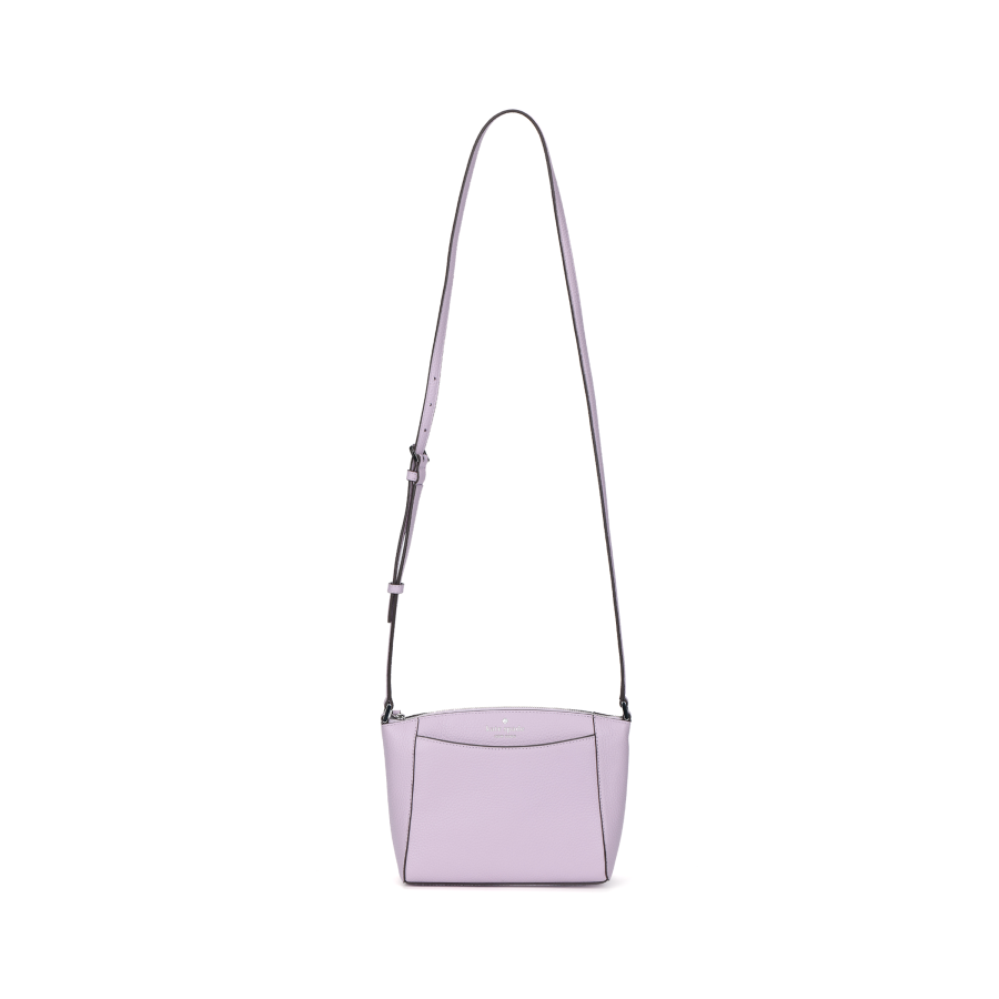 Kate Spade Litchi Grain Leather Shoulder Bag, Crossbody Bag Small Women's Purple Mist
