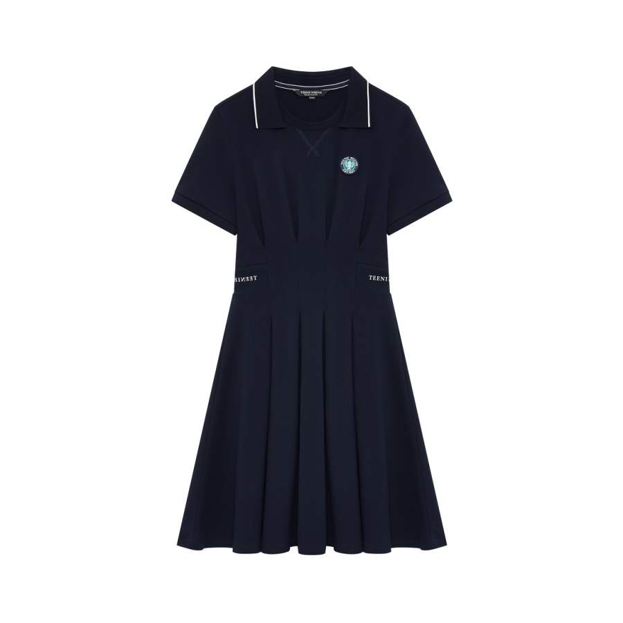 Teenie Weenie Short Sleeved Dress Women's Navy Blue