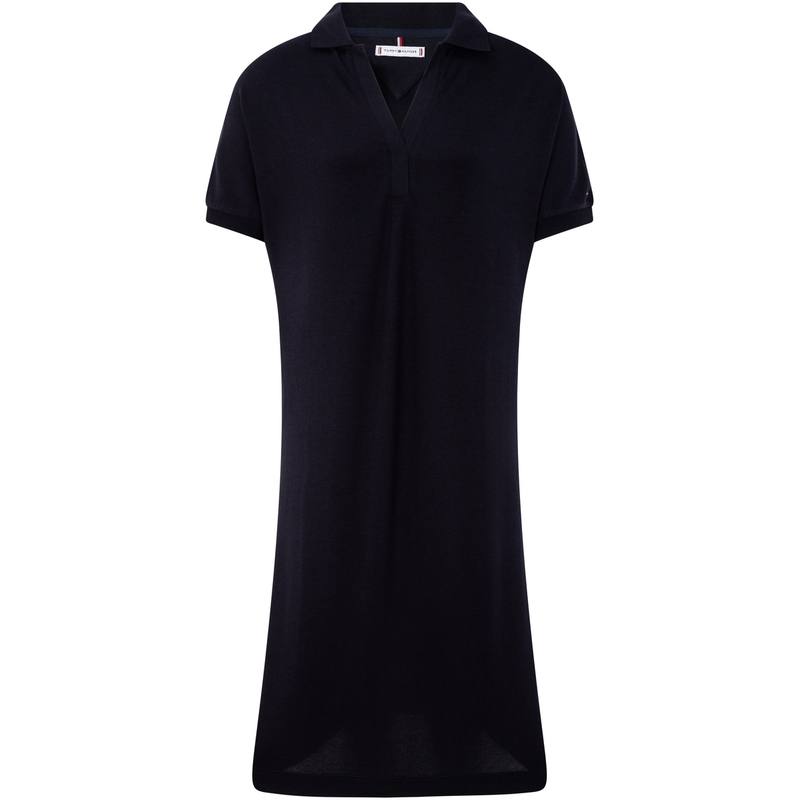 Tommy Hilfiger Short Sleeved Dresses Women's Navy Blue DW5 V Neck Moderate Mid Length