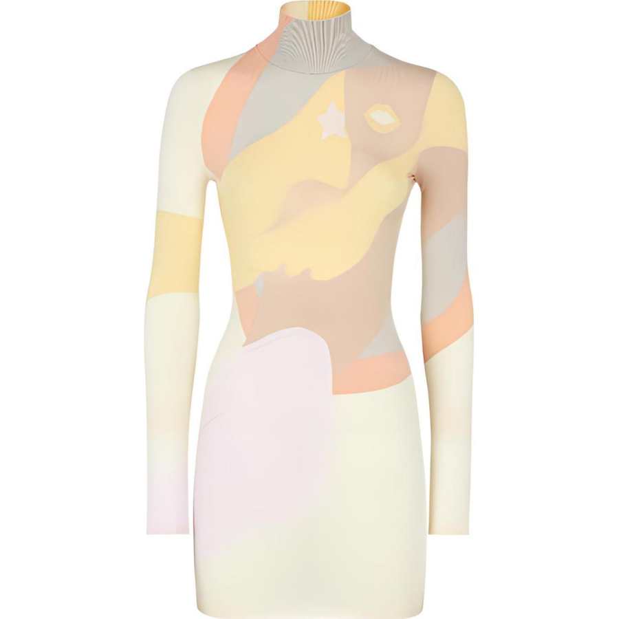 FENDI Pre Owned 2010s Patterned intarsia Mini Dress