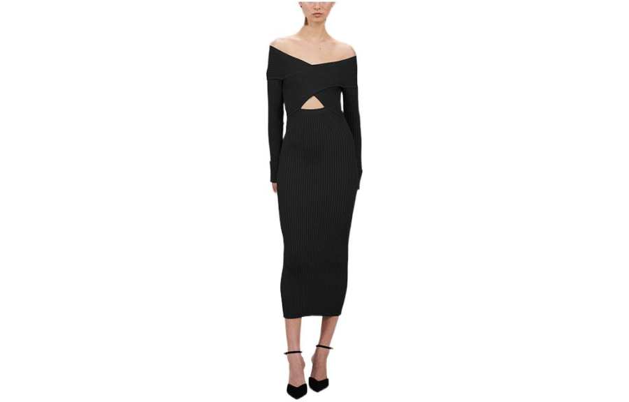 Self-portrait Self portrait Long Sleeved Dress Women's Black