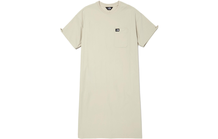 THE NORTH FACE Short Sleeved Dress Women's Beige Yellow