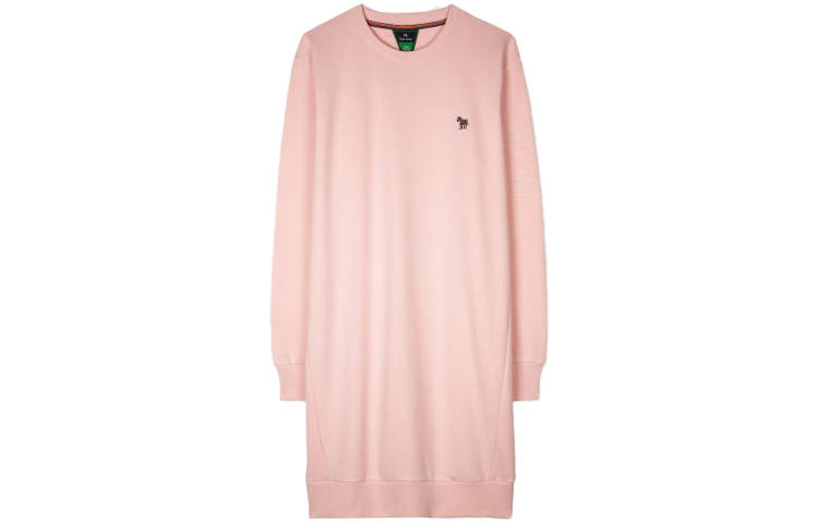 Paul Smith Long Sleeved Dresses Women's Pink Crew Neck