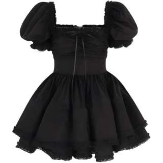 Selkie FW24 Short Sleeved Dress Women's Black