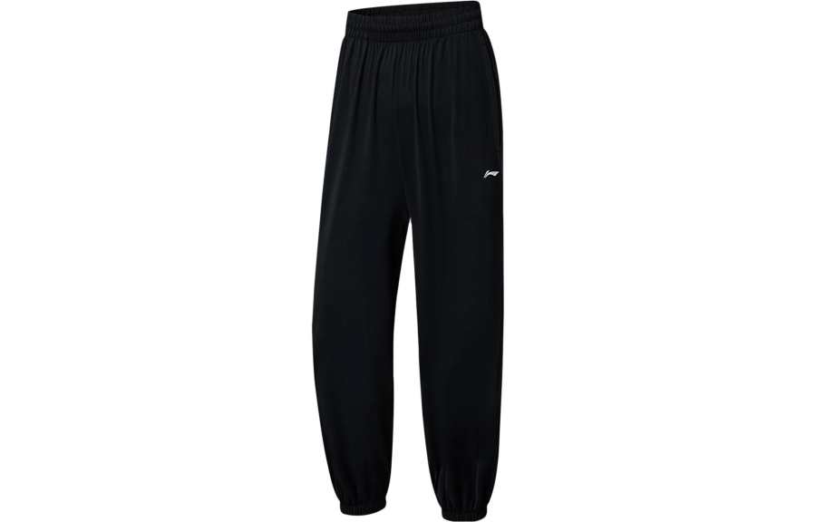 Li-Ning Li Ning Fitness Series Knitted Sweatpants Women's Black Moderate Cuffed Pants