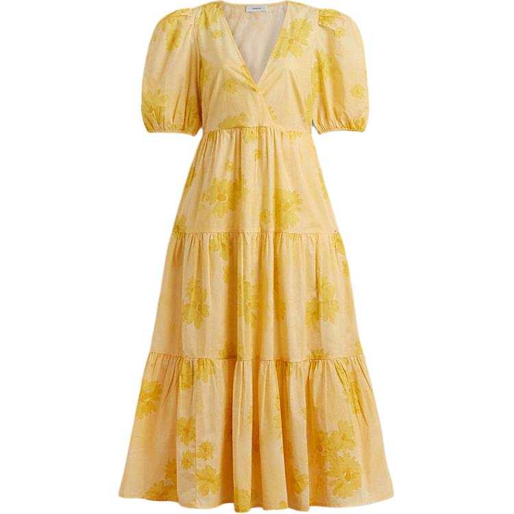 COACH SS24 Short Sleeved Dress Women's Yellow