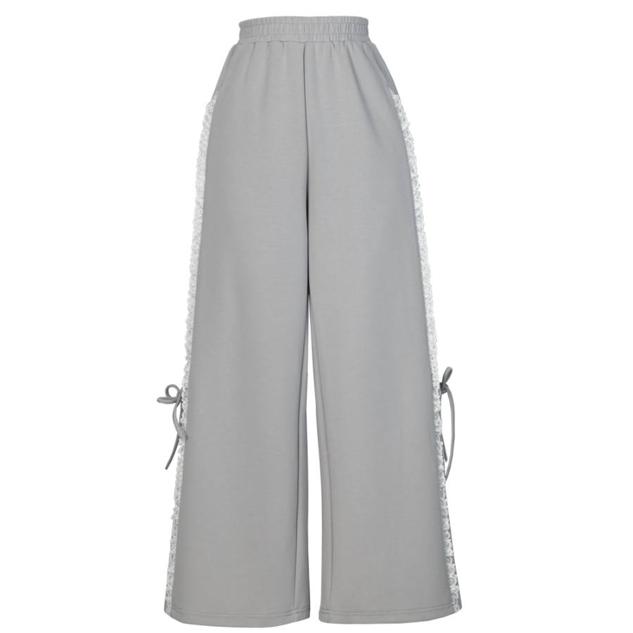 SNBL Casual Pants Women's Gray Moderate Wide Leg Pants