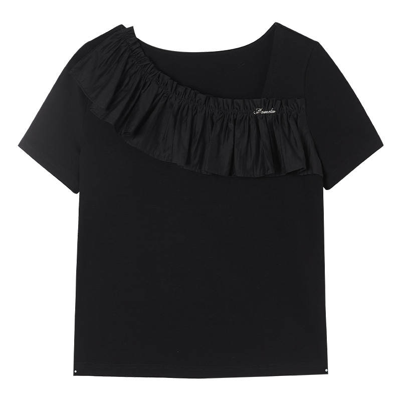XIANGYING T Shirts Women's U Neck
