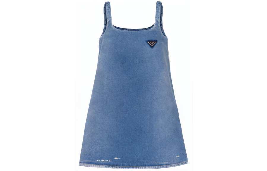 PRADA PRADA Slip Dresses Women's Blue Moderate