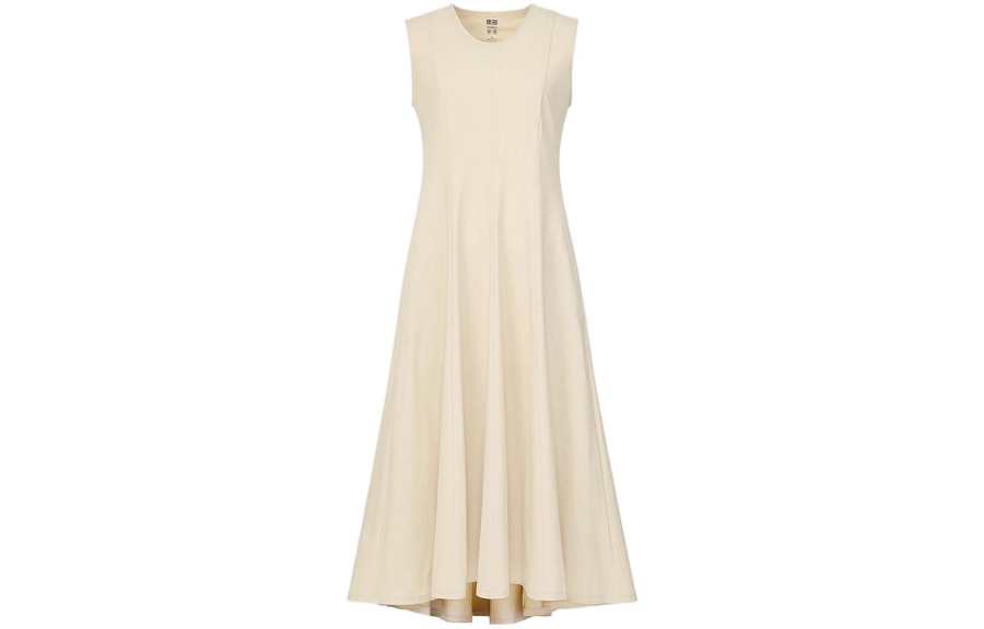 UNIQLO x THEORY Sleeveless Dress Women's Light Beige