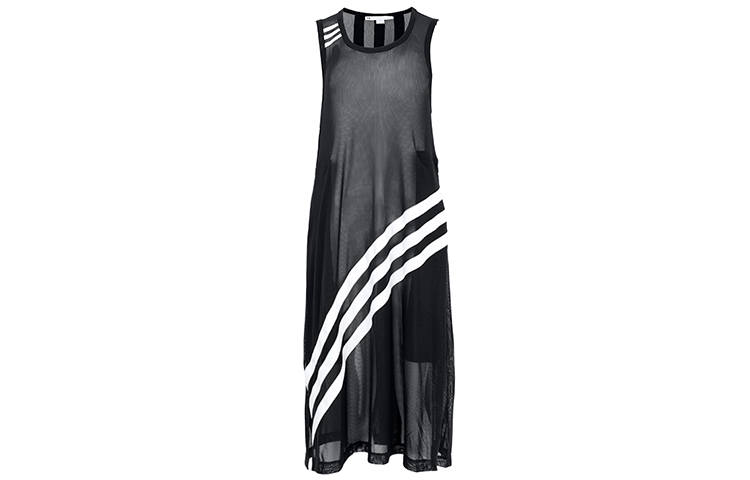 Y-3 Y 3 Sleeveless Dresses Women's Black Crew Neck Moderate