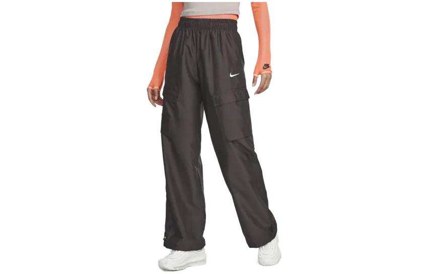 Nike Nike Knitted Sweatpants Women's Velvet Brown Moderate Straight Fit Pants