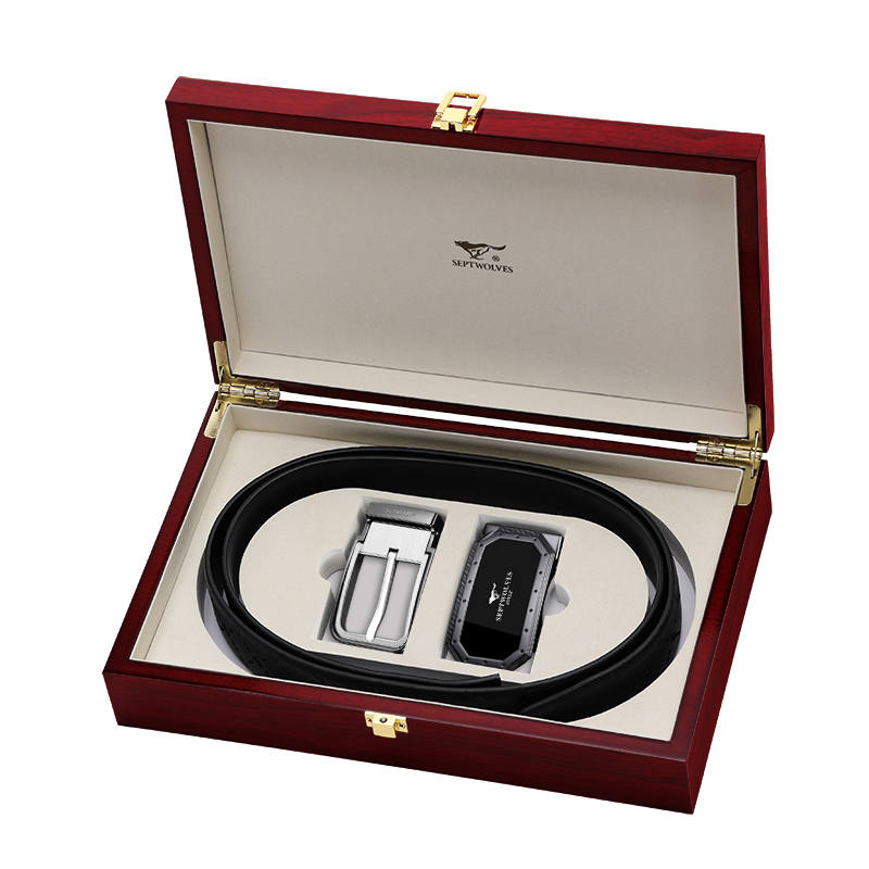 SEPTWOLVES SEPTWOLVES Cow Leather Belts Men's Width 3.5CM
