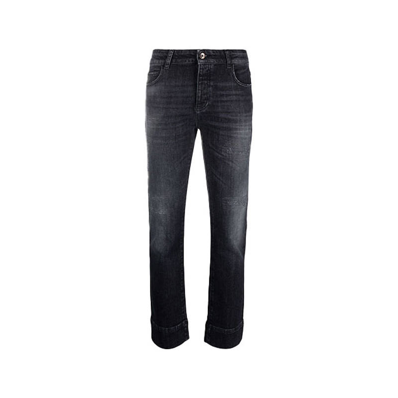 EMPORIO ARMANI Jeans Women's Smoke Black Moderate Straight Fit Pants