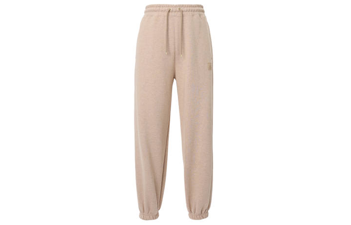 Jordan Jordan Flight Solid Color Lace Up Casual Elastic Cuff Fleece Lined Knitted Sweatpants Women's Legend Medium Umber
