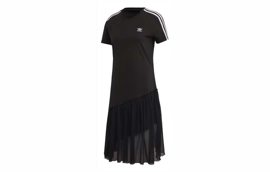Adidas Originals Tulle Short Sleeved Dress Women's Black