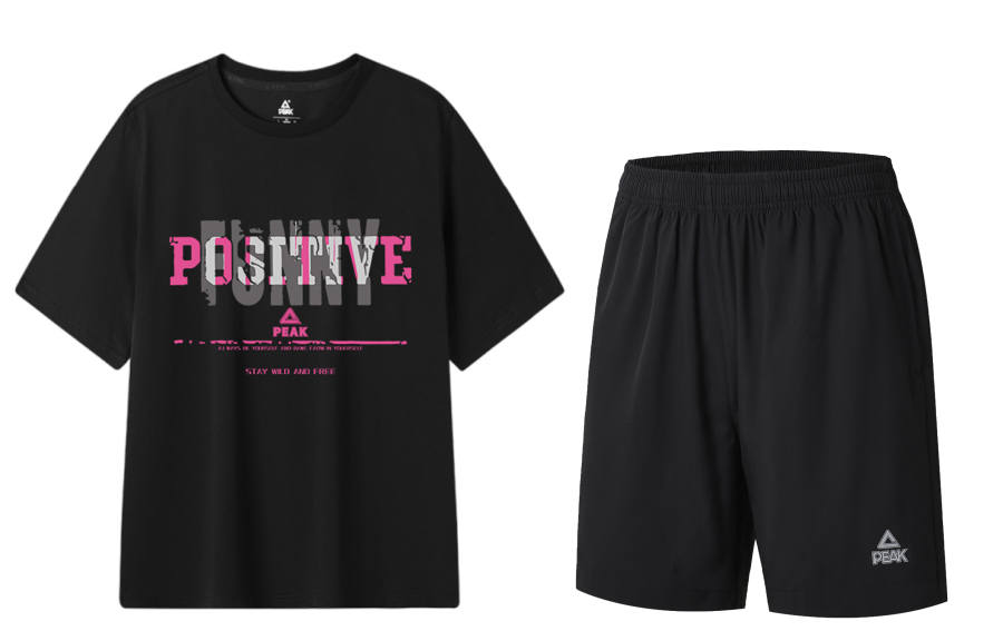PEAK PEAK Running Clothing Sets Unisex Black