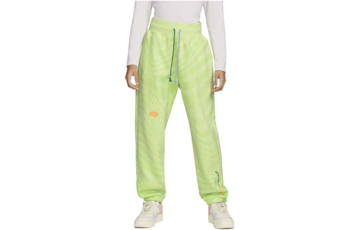 Nike Nike Knitted Sweatpants Women's Green Yellow Moderate Cuffed Pants
