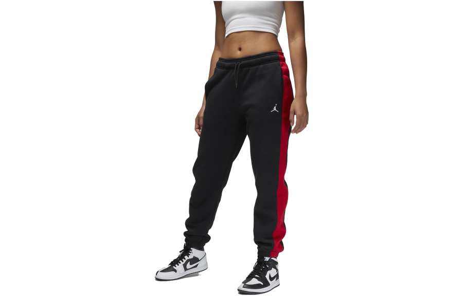Jordan Jordan Brooklyn Knitted Sweatpants Women's Black Moderate Cuffed Pants