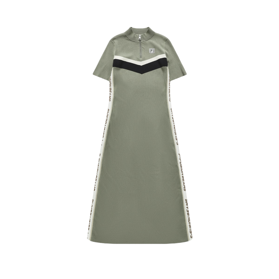 FILA FUSION Short Sleeved Dress Women's Dark Umber Khaki