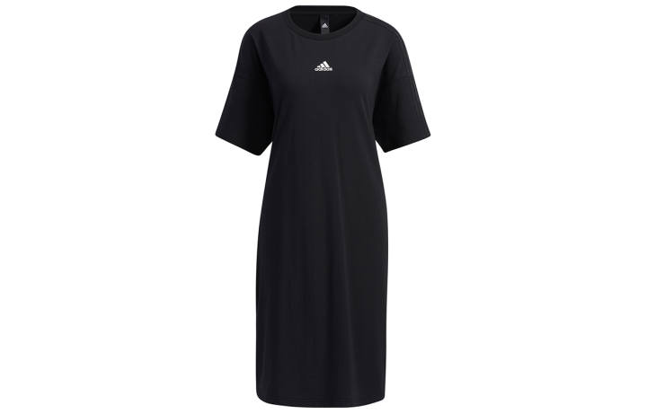 Adidas Adidas Short Sleeved Dresses Women's Black Crew Neck Moderate Short