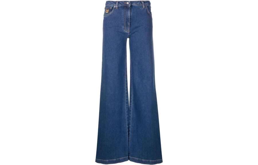 MOSCHINO Jeans Women's Blue Moderate Wide Leg Pants