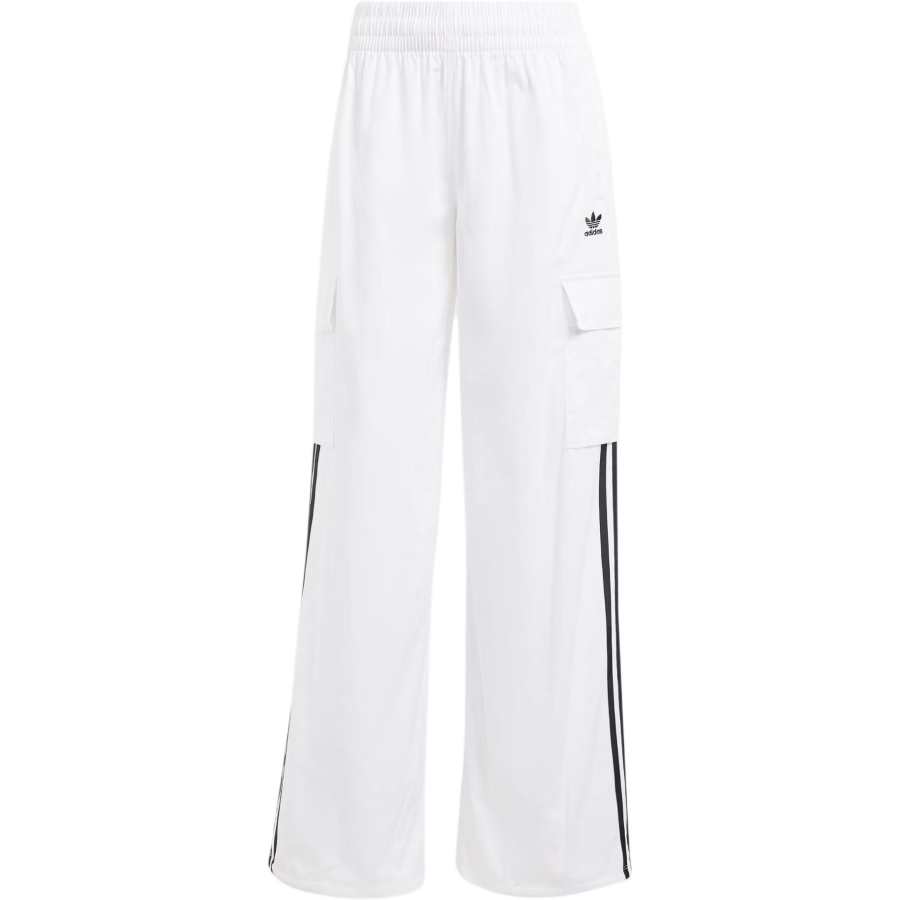Adidas Originals 3 Stripes Cargo Trousers Knitted Sweatpants Women's White