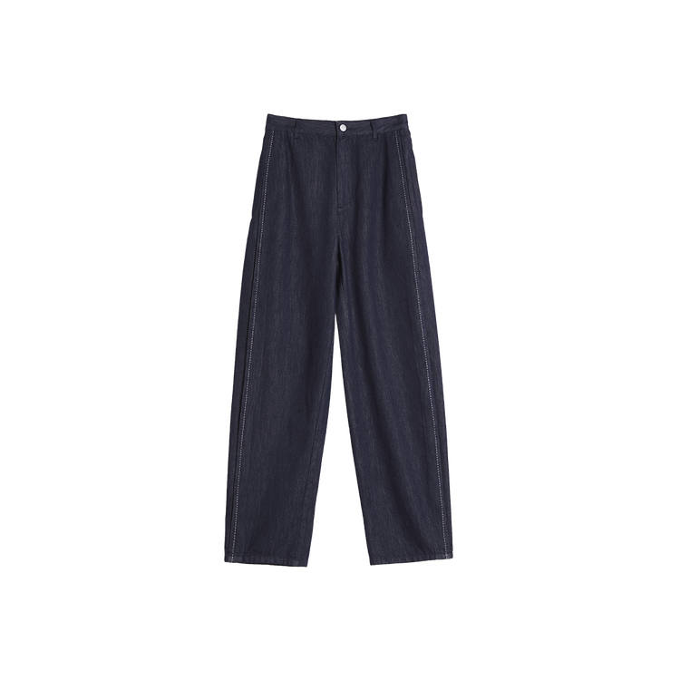 ELLE Jeans Women's Denim Blue Moderate Straight Fit Pants