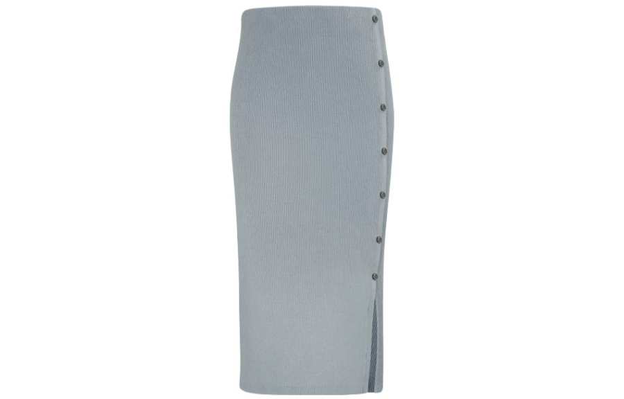 Calvin Klein CK/Calvin Klein Knit Long Skirt Women's Gray