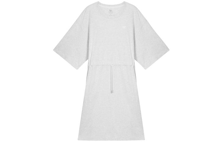 New Balance New Balance Short Sleeved Dresses Women's Gray Crew Neck Moderate Mid Length