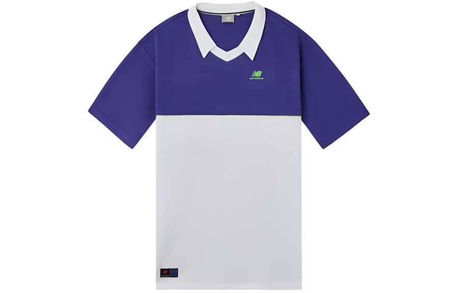 New Balance New Balance Short Sleeved Dresses Women's Blue With White Lettering Crew Neck Moderate Short