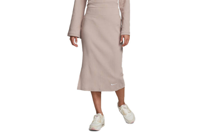 Nike Nike Knit Long Skirts Women's Taupe Moderate Long Knitted Skirt