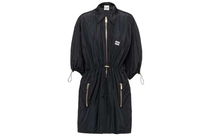 MIU MIU Short Sleeved Dress Women's Black