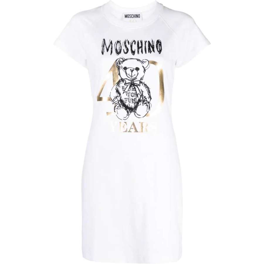 MOSCHINO Short Sleeved Dress Women's White