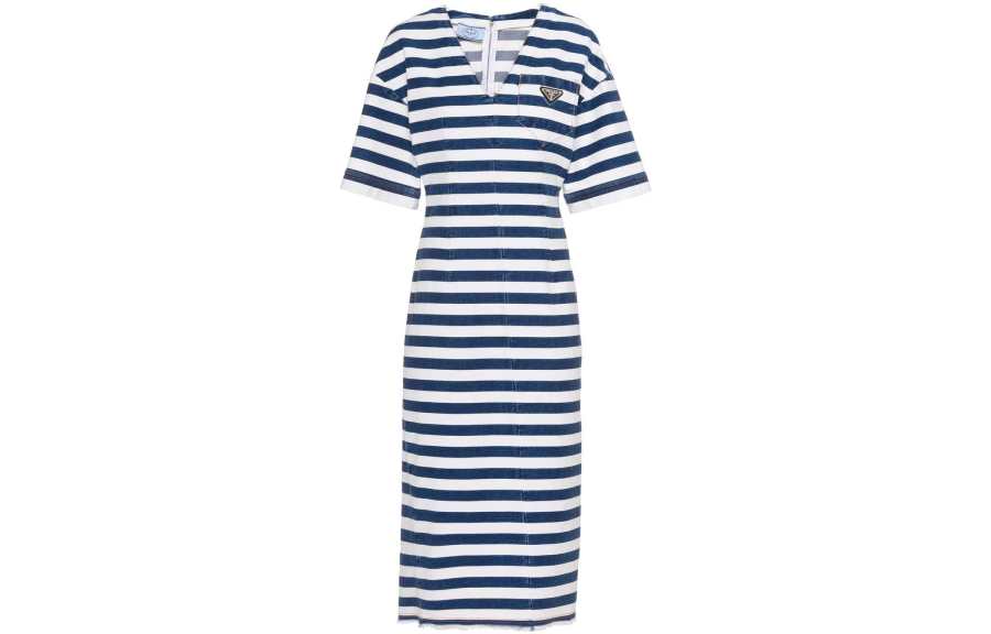 PRADA PRADA Short Sleeved Dress Women's Blue