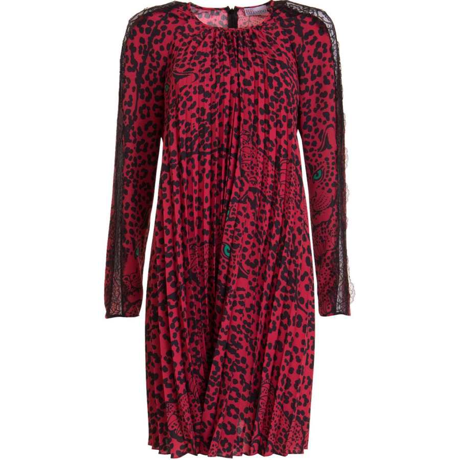 RED VALENTINO Long Sleeved Dresses Women's Red Crew Neck Moderate