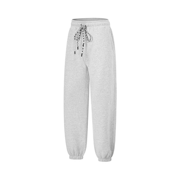 Li-Ning Li Ning Fitness Series Knitted Sweatpants Women's Heather Gray Thickened Cuffed Pants
