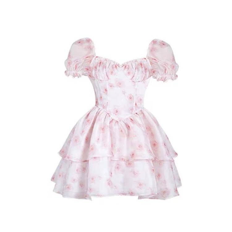 Cosyism Short Sleeved Dress Women's Pink