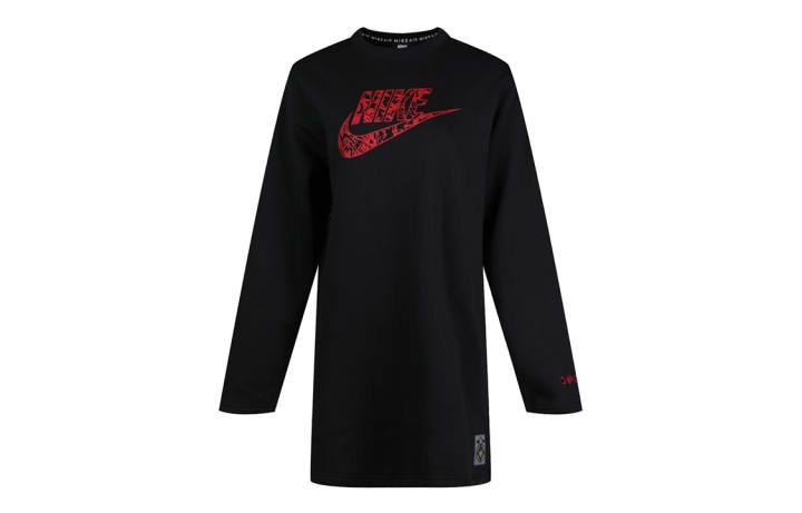 Nike Nike Long Sleeved Dresses Women's Black Crew Neck Moderate Short