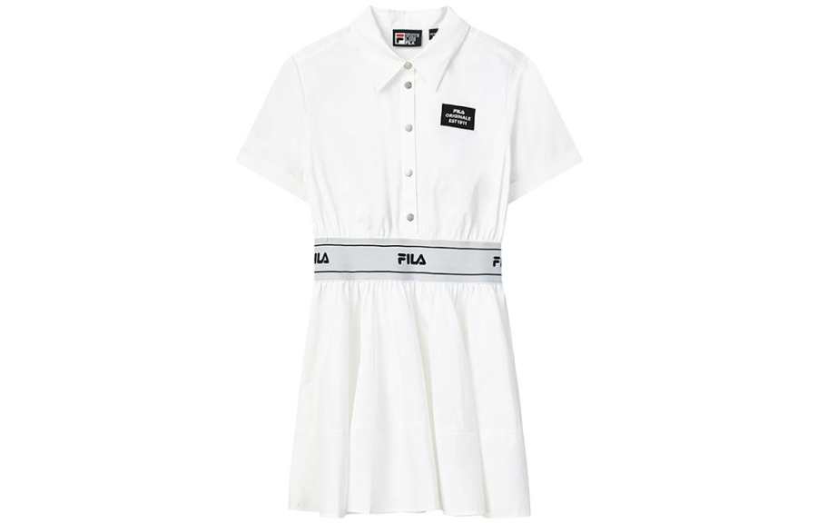FILA ORIGINALE Short Sleeved Dress Women's White